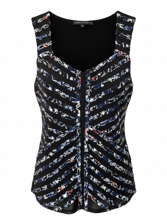 White House Black Market Tops - White House Black Market Sleeveless Mesh Floral Illusion Top – Size Medium – EUC